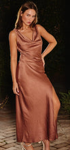 Load image into Gallery viewer, Bronze goddess cowl maxi dress
