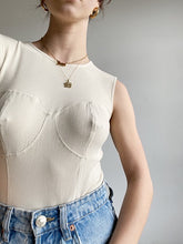 Load image into Gallery viewer, Cream bustier bodysuit
