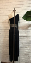 Load image into Gallery viewer, 1990’s Vintage Black Grecian Cutout Maxi Dress
