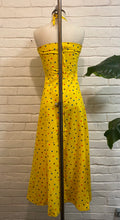 Load image into Gallery viewer, 1960’s Vintage Cotton Yellow Polka Dot Maxi Dress
