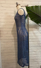 Load image into Gallery viewer, 1990’s Vintage Blue Lace Midi Dress
