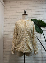 Load image into Gallery viewer, 1950’s Vintage Sequin Cream Cardigan
