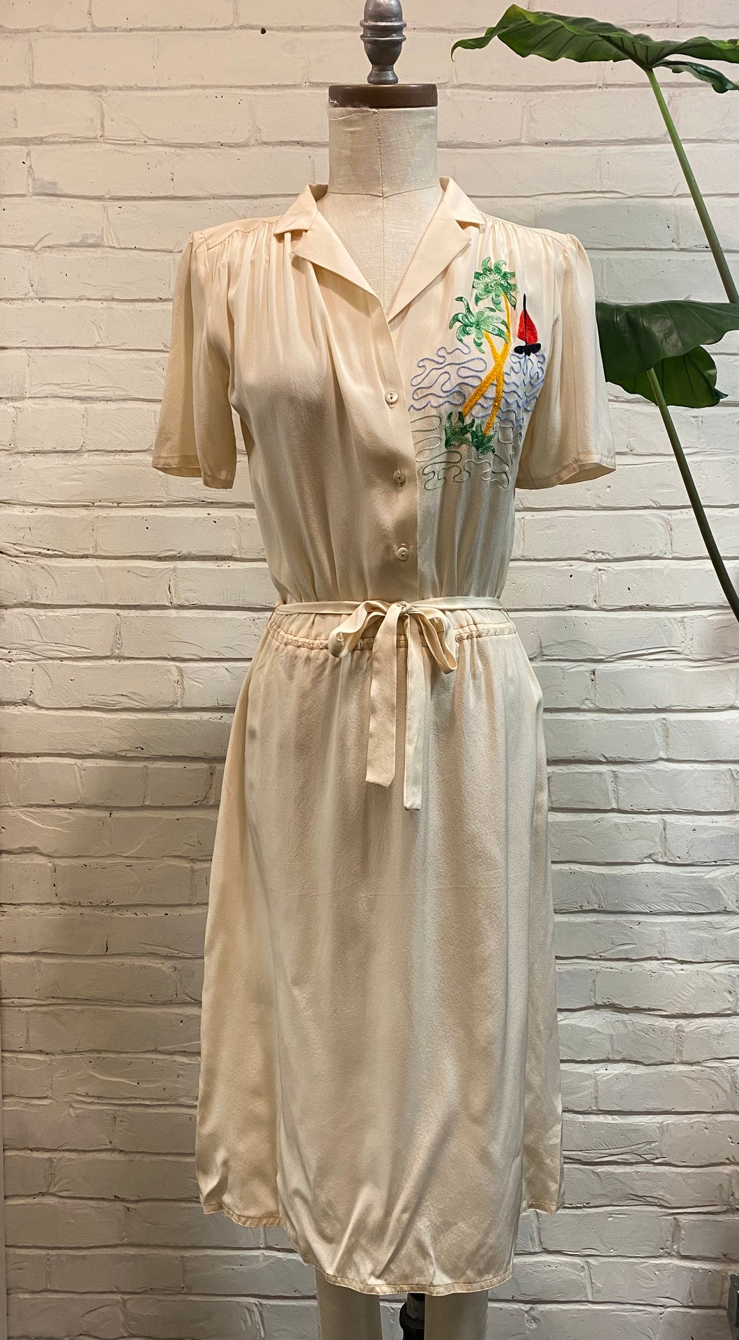 1980’s Vintage Silk Midi Dress