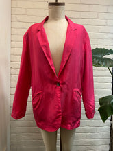 Load image into Gallery viewer, 1980’s Vintage Fuchsia Silk Blazer
