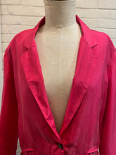 Load image into Gallery viewer, 1980’s Vintage Fuchsia Silk Blazer
