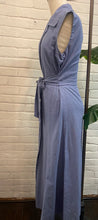 Load image into Gallery viewer, 1990’s Vintage Blue Linen Maxi Dress
