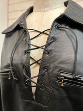 Load image into Gallery viewer, 1980’s Vintage Black Leather Side Zips
