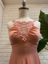Load image into Gallery viewer, 1970’s Vintage Bubblegum Pink Halter Maxi Dress
