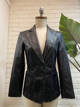 Load image into Gallery viewer, 1990’s Vintage Black Patent Leather Jacket
