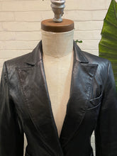 Load image into Gallery viewer, 1990’s Vintage Black Patent Leather Jacket

