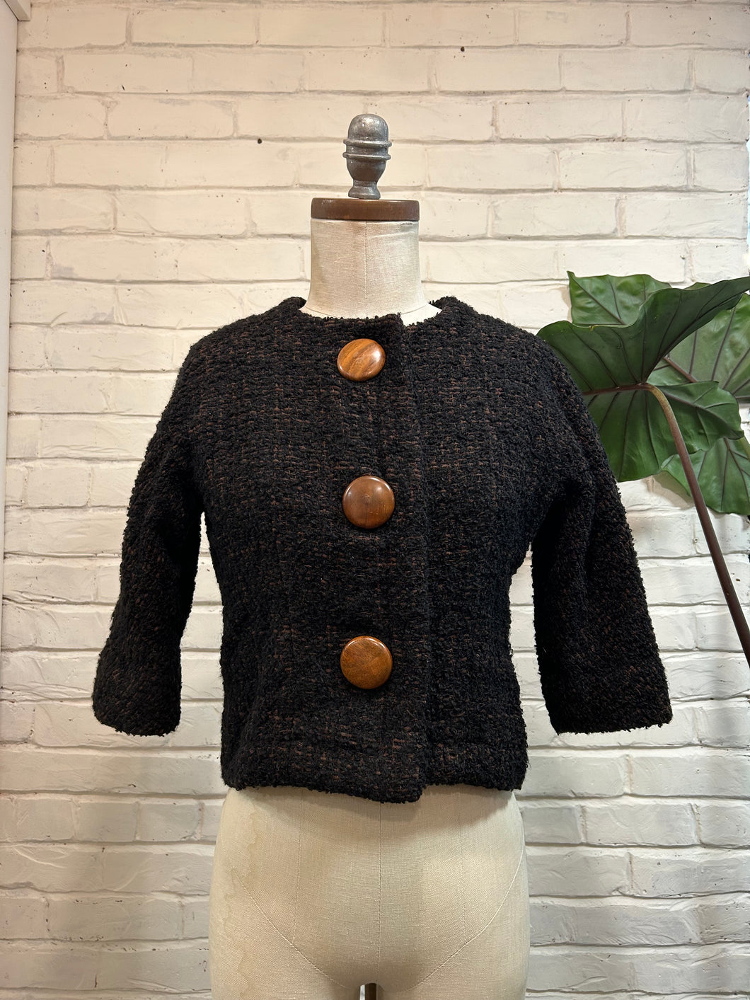 1960’s Vintage Wool Cardigan w/ Wooden Buttons