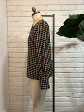 Load image into Gallery viewer, 1970’s Vintage Collared Grid Top
