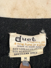 Load image into Gallery viewer, 1970’s Vintage Black Shimmer Cardigan
