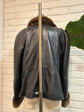 Load image into Gallery viewer, 1990’s Vintage Sheath Leather &amp; Faux Fur Jacket
