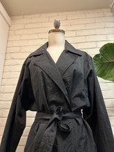Load image into Gallery viewer, 1990’s Vintage Portland Black Trench Coat
