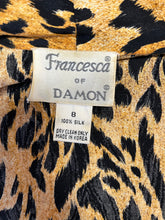 Load image into Gallery viewer, 1980’s Vintage Silk Cheetah Blouse
