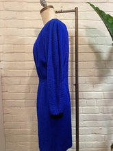 Load image into Gallery viewer, 1980’s Vintage Designer Valentino Silk Royal Blue Dress
