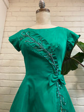 Load image into Gallery viewer, 1950’s Vintage Green ”Mrs. Harris Goes to Paris” Dress
