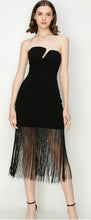 Load image into Gallery viewer, Flapper fringe little black dress
