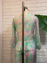 Load image into Gallery viewer, 1980’s Vintage Pastel Peplum Midi
