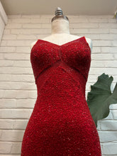 Load image into Gallery viewer, 1990’s Vintage Red Silk Beaded Gown
