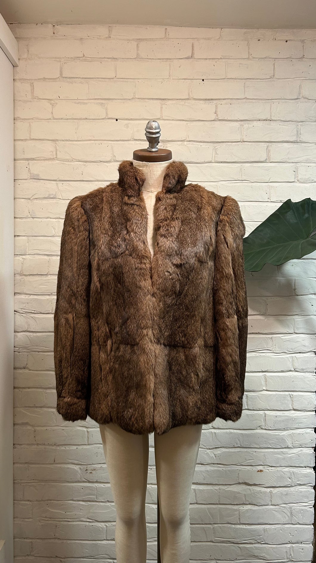 1980’s Vintage Brown Rabbit Fur Jacket