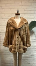 Load image into Gallery viewer, 1970’s Vintage Tan Swing Faux Fur Coat
