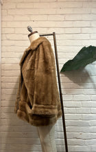 Load image into Gallery viewer, 1970’s Vintage Tan Swing Faux Fur Coat
