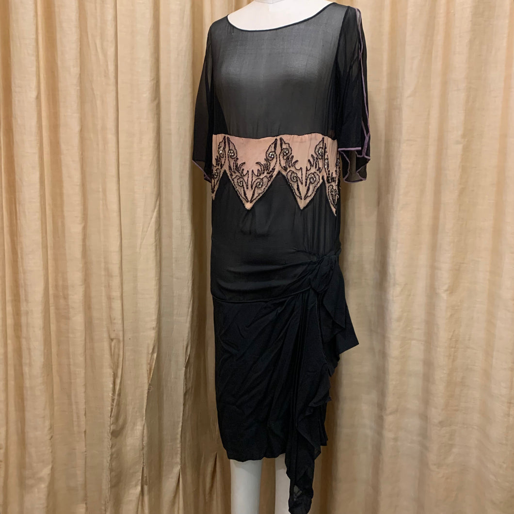 1920’s silk beaded flapper dress