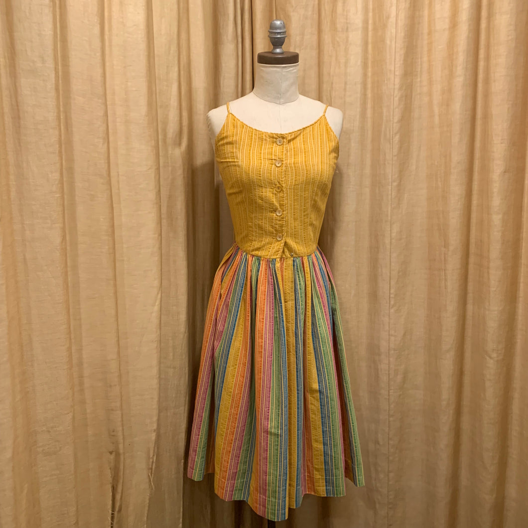 1960’s cotton striped midi dress