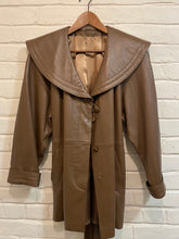 Load image into Gallery viewer, 1980’s Soft Leather Brown Coat
