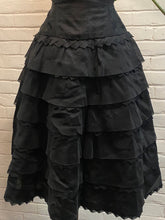 Load image into Gallery viewer, 1950’s Vintage Silk Chiffon Pleated black dress
