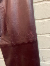 Load image into Gallery viewer, Escada 1990’s Vintage wine burgundy Leather Pants
