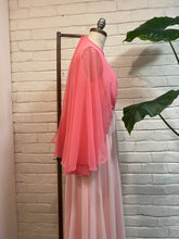 Load image into Gallery viewer, 1960’s Vintage Chiffon Pink Maxi cape Dress
