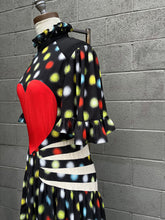 Load image into Gallery viewer, Paco rabanne whimsical polka dot heart midi dress
