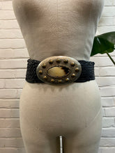 Load image into Gallery viewer, Vintage Silver Buckle Leather Belt
