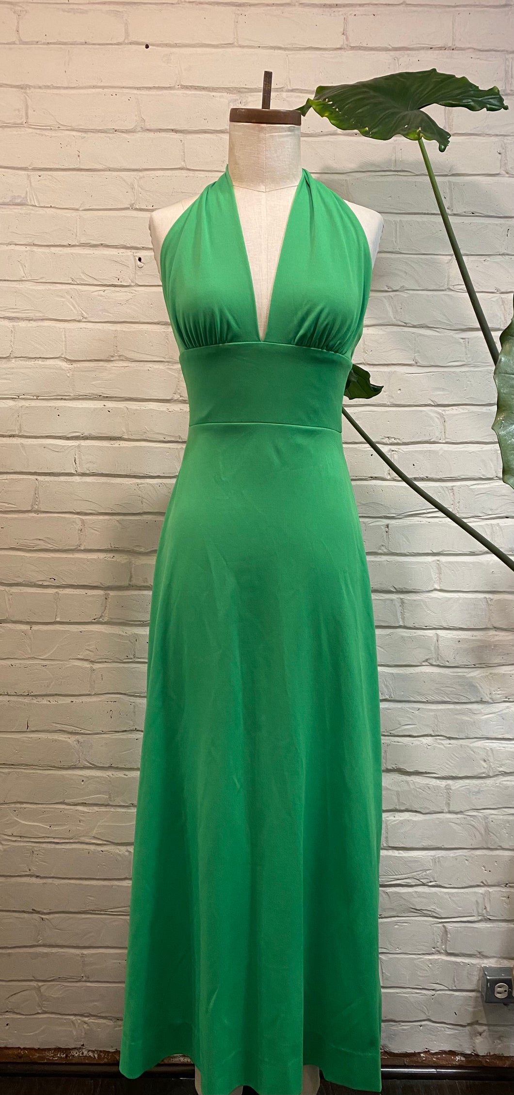 Vintage 1970’s Lime Green Maxi Dress