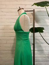 Load image into Gallery viewer, Vintage 1970’s Lime Green Maxi Dress
