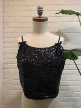 Load image into Gallery viewer, 1960’s Vintage MarTee Original Black Sequin Top
