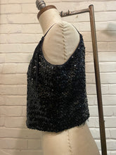 Load image into Gallery viewer, 1960’s Vintage MarTee Original Black Sequin Top
