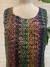 Load image into Gallery viewer, 1960’s Vintage Joseph Magnin Rainbow Bedazzled Tank Top

