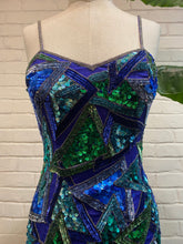 Load image into Gallery viewer, 1980’s Vintage Silk Beaded &amp; Sequin Mini Dress
