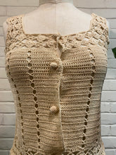 Load image into Gallery viewer, Handmade Crochet Cream-Colored Top
