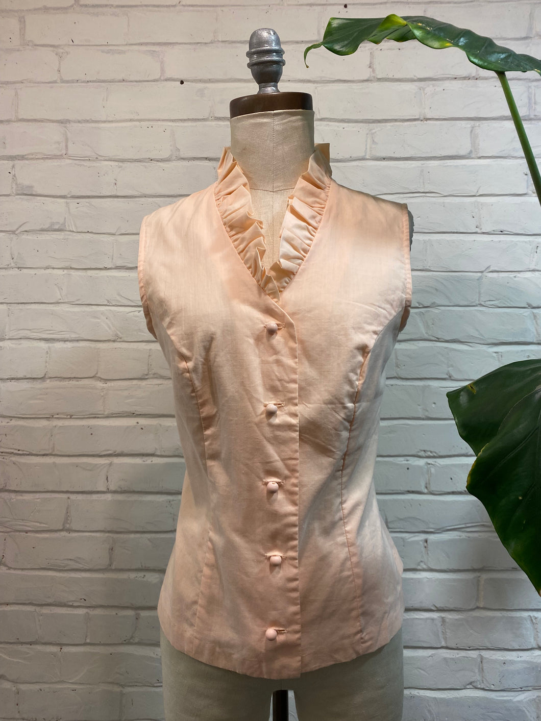1960’s Vintage Pink Ruffle Top