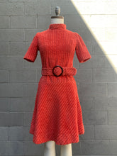 Load image into Gallery viewer, 1960’s orange corduroy mod mini dress
