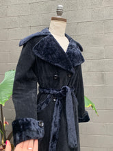 Load image into Gallery viewer, 1970’s maxi black trench
