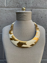 Load image into Gallery viewer, 1980’s gold crème choker
