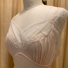 Load image into Gallery viewer, 1940’s pastel pink embroidered maxi dress
