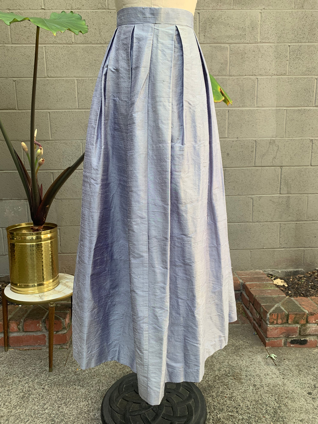 1990’s silk periwinkle maxi skirt