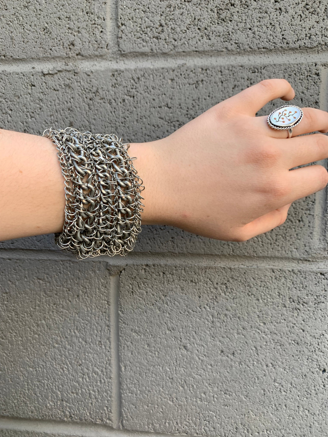 1980’s chainmail cuff bracelet